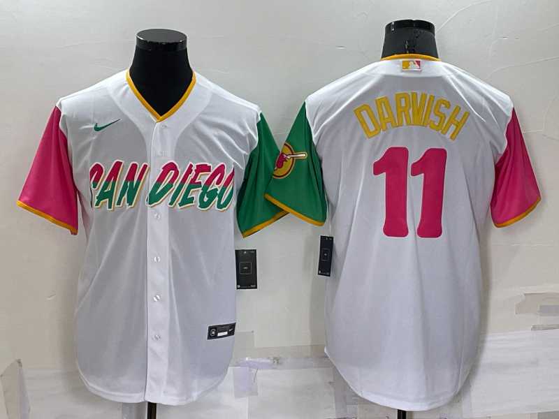 San Diego Padres #11 Yu Darvish White 2022 City Connect Cool Base Stitched Jersey,We sell and wholesale San Diego Padres #11 Yu Darvish White 2022 City Connect Cool Base Stitched Jersey on line form chian!